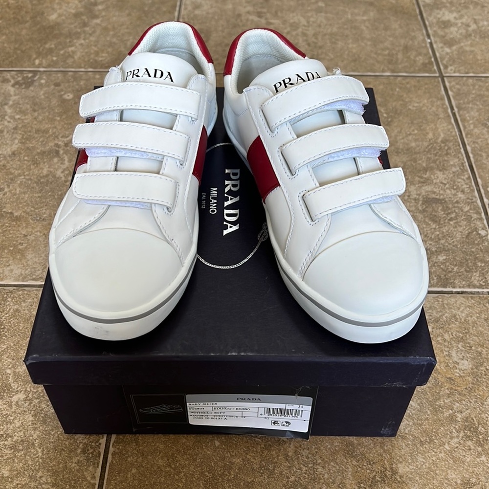 Prada unisex kids sneakers.